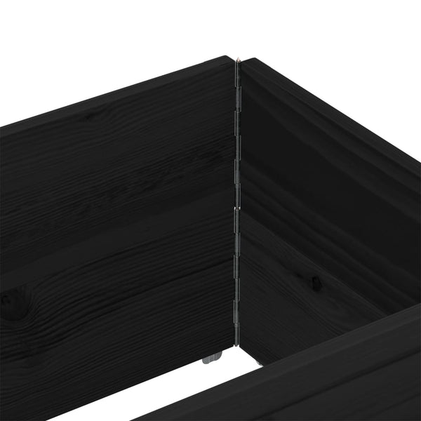 Palettenaufsatzrahmen 2er Set Schwarz 150x50cm