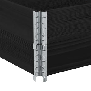 Palettenaufsatzrahmen 2er Set Schwarz 150x50cm