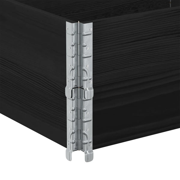 Palettenaufsatzrahmen 2er Set Schwarz 150x50cm
