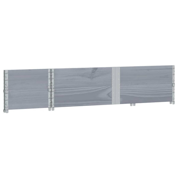 Palettenaufsatzrahmen Grau 150x50cm, 2er Set