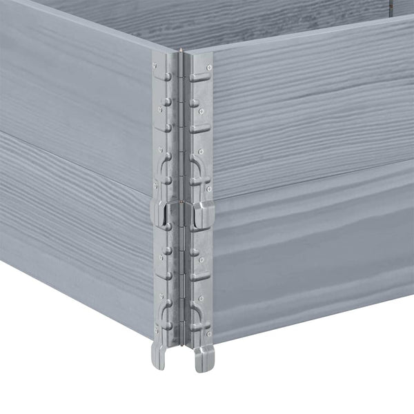 Palettenaufsatzrahmen Grau 150x50cm, 2er Set