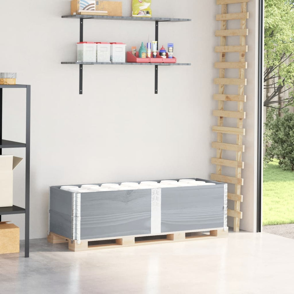Palettenaufsatzrahmen Grau 150x50cm, 2er Set