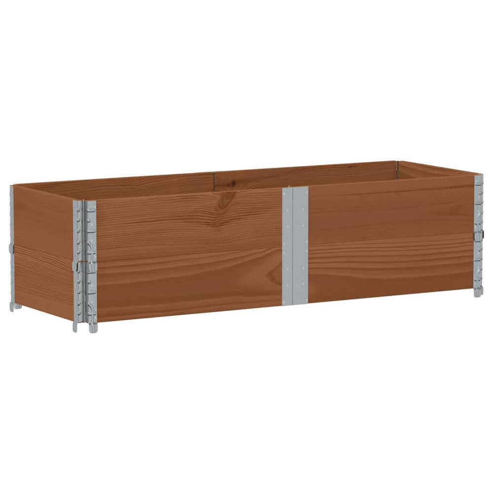 Palettenaufsatzrahmen 2er Set Braun 150x50 cm