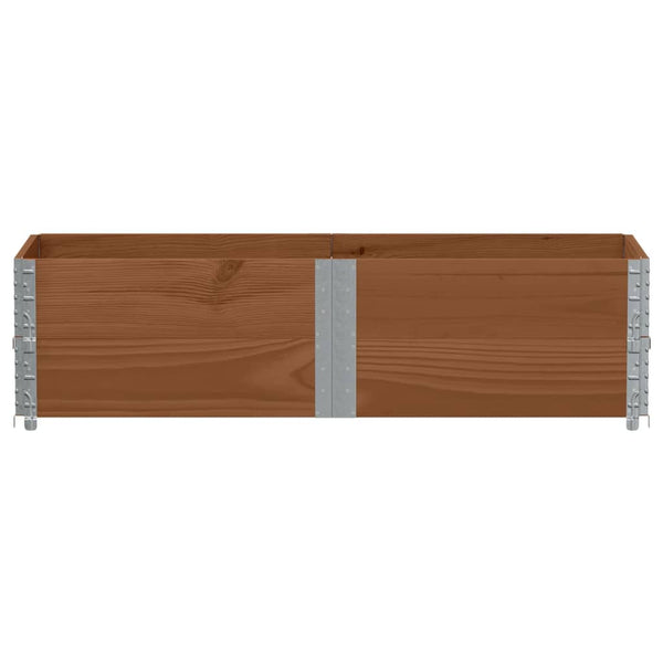 Palettenaufsatzrahmen 2er Set Braun 150x50 cm