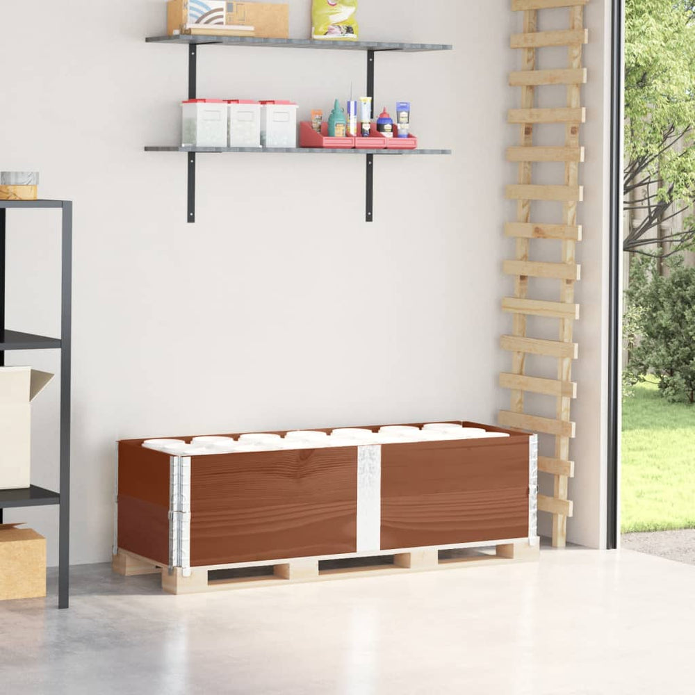 Palettenaufsatzrahmen 2er Set Braun 150x50 cm