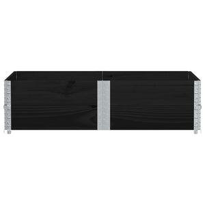 vidaXL Cadres rehausseurs de palettes 2 pcs Noir 150x100 Bois de pin massif