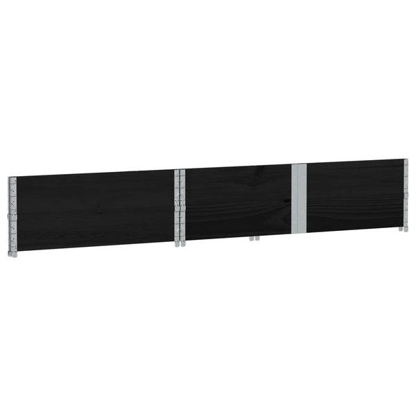 vidaXL Cadres rehausseurs de palettes 2 pcs Noir 150x100 Bois de pin massif