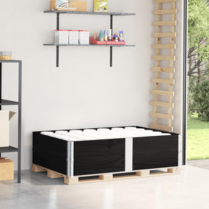 vidaXL Cadres rehausseurs de palettes 2 pcs Noir 150x100 Bois de pin massif