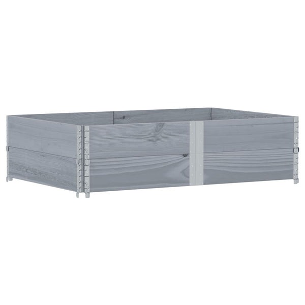 Palettenaufsatzrahmen 2er Set Grau 150x100cm Kiefer