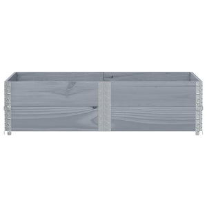Palettenaufsatzrahmen 2er Set Grau 150x100cm Kiefer
