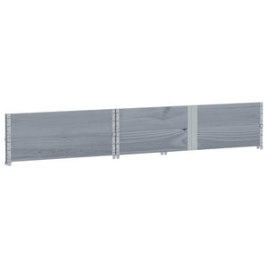 Palettenaufsatzrahmen 2er Set Grau 150x100cm Kiefer