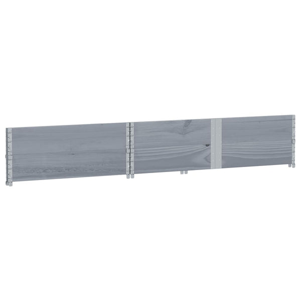 Palettenaufsatzrahmen 2er Set Grau 150x100cm Kiefer