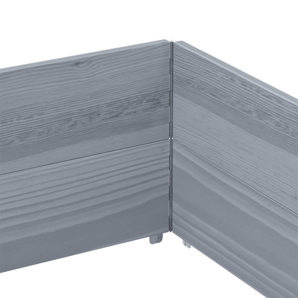 Palettenaufsatzrahmen 2er Set Grau 150x100cm Kiefer