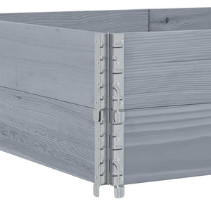 Palettenaufsatzrahmen 2er Set Grau 150x100cm Kiefer