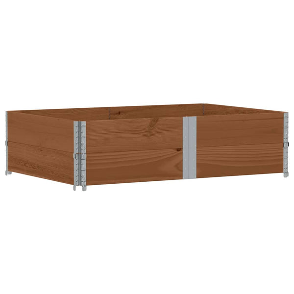 Palettenaufsatzrahmen 150x100 Braun Kiefer 2er Set