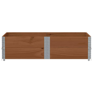 Palettenaufsatzrahmen 150x100 Braun Kiefer 2er Set