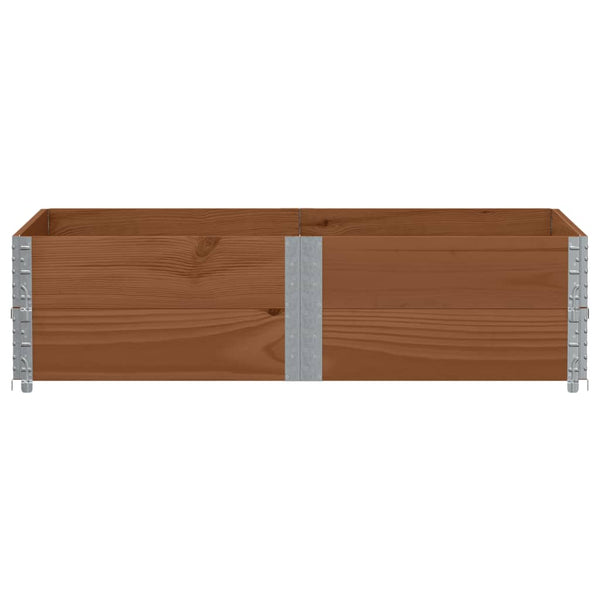 Palettenaufsatzrahmen 150x100 Braun Kiefer 2er Set