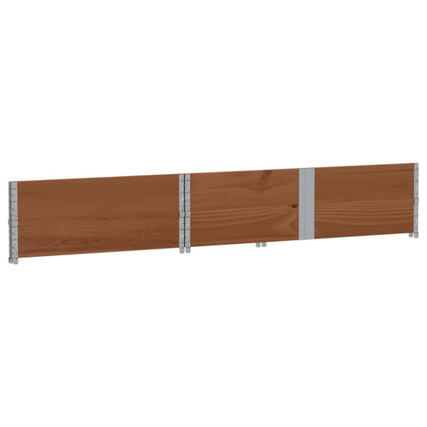 Palettenaufsatzrahmen 150x100 Braun Kiefer 2er Set