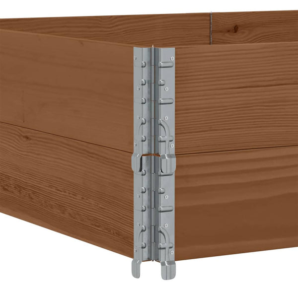 Palettenaufsatzrahmen 150x100 Braun Kiefer 2er Set