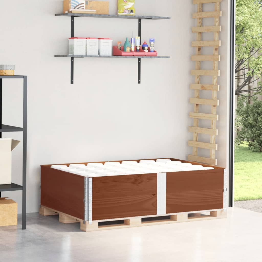 Palettenaufsatzrahmen 150x100 Braun Kiefer 2er Set