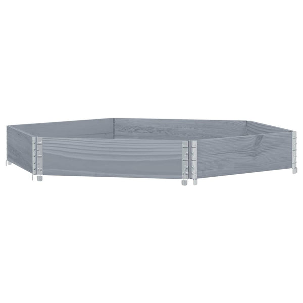 vidaXL Rehausse de palette Gris 160x160 cm Pin massif