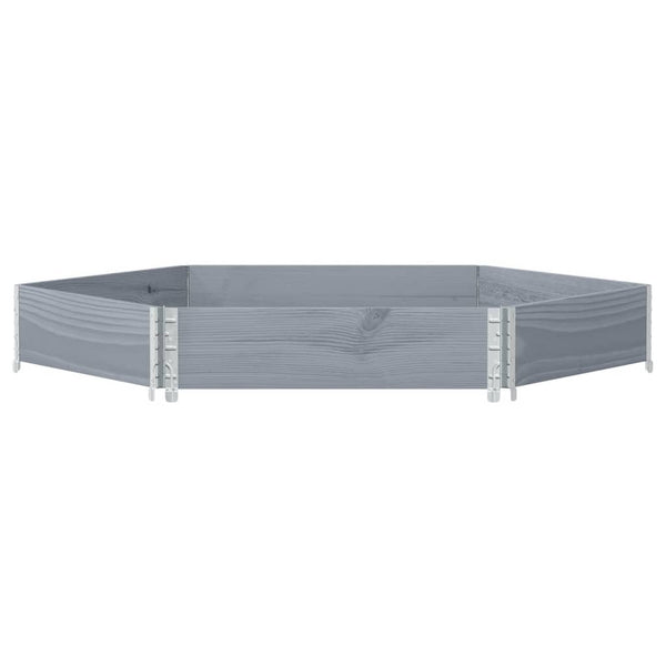 vidaXL Rehausse de palette Gris 160x160 cm Pin massif