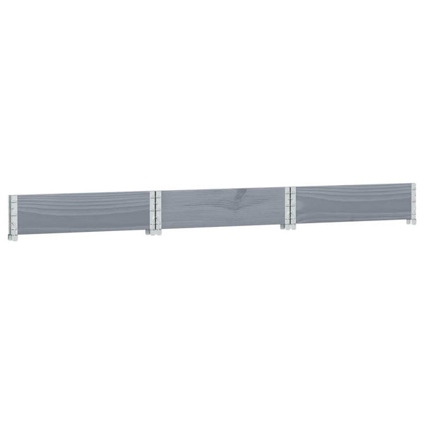 vidaXL Rehausse de palette Gris 160x160 cm Pin massif