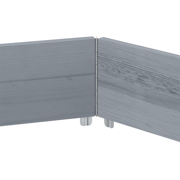 vidaXL Rehausse de palette Gris 160x160 cm Pin massif