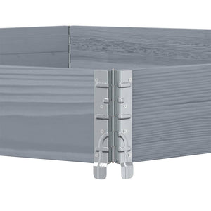 vidaXL Rehausse de palette Gris 160x160 cm Pin massif
