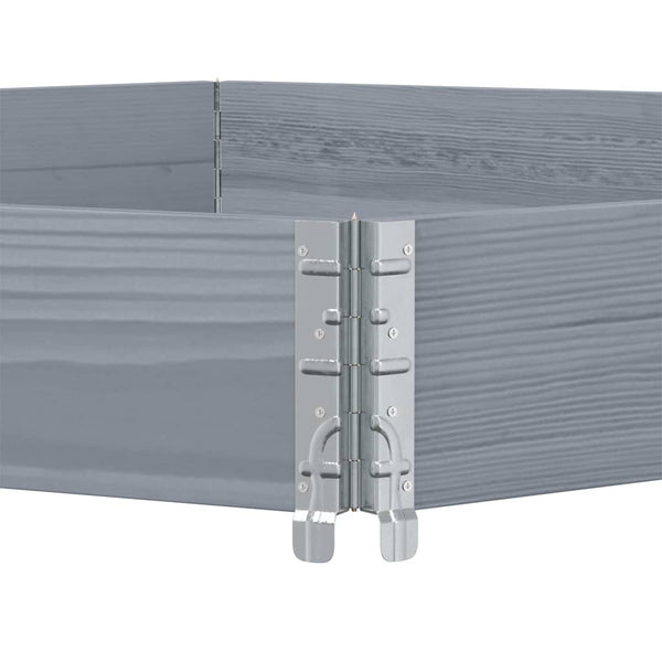 vidaXL Rehausse de palette Gris 160x160 cm Pin massif