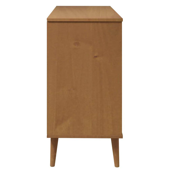 Schubladenschrank MOLDE Braun Kiefer Massivholz