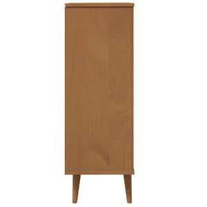 Schuhschrank Braun Kiefer Massivholz 59,5x103 cm