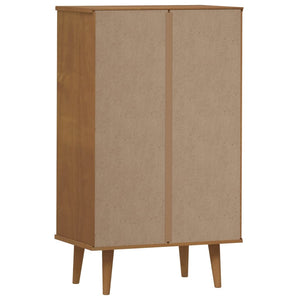 Schuhschrank Braun Kiefer Massivholz 59,5x103 cm