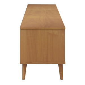 TV-Schrank Kiefer Massivholz Braun 158 cm