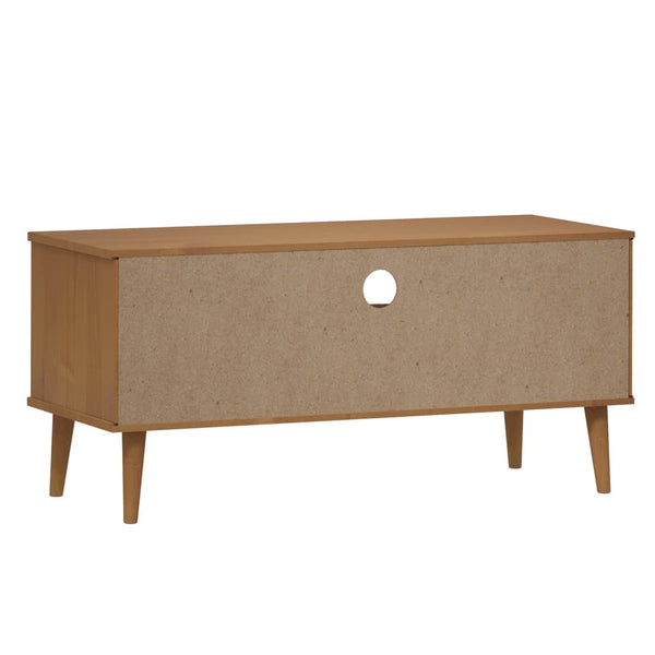TV-Schrank Kiefer Massivholz Braun 158 cm
