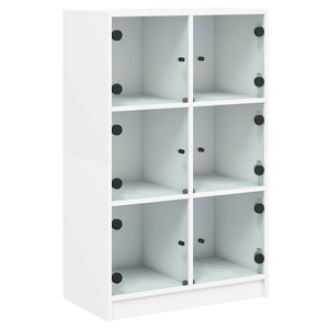 Highboard Weiß 68x37x109 cm