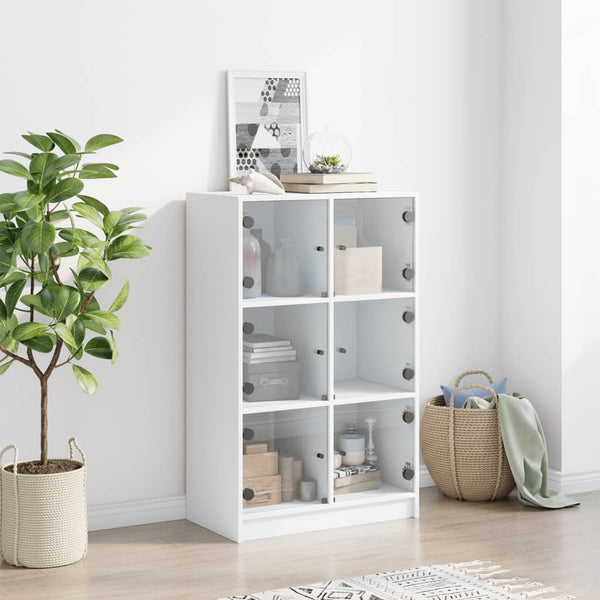 Highboard Weiß 68x37x109 cm
