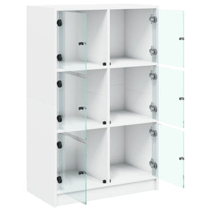 Highboard Weiß 68x37x109 cm