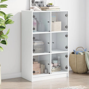 Highboard Weiß 68x37x109 cm