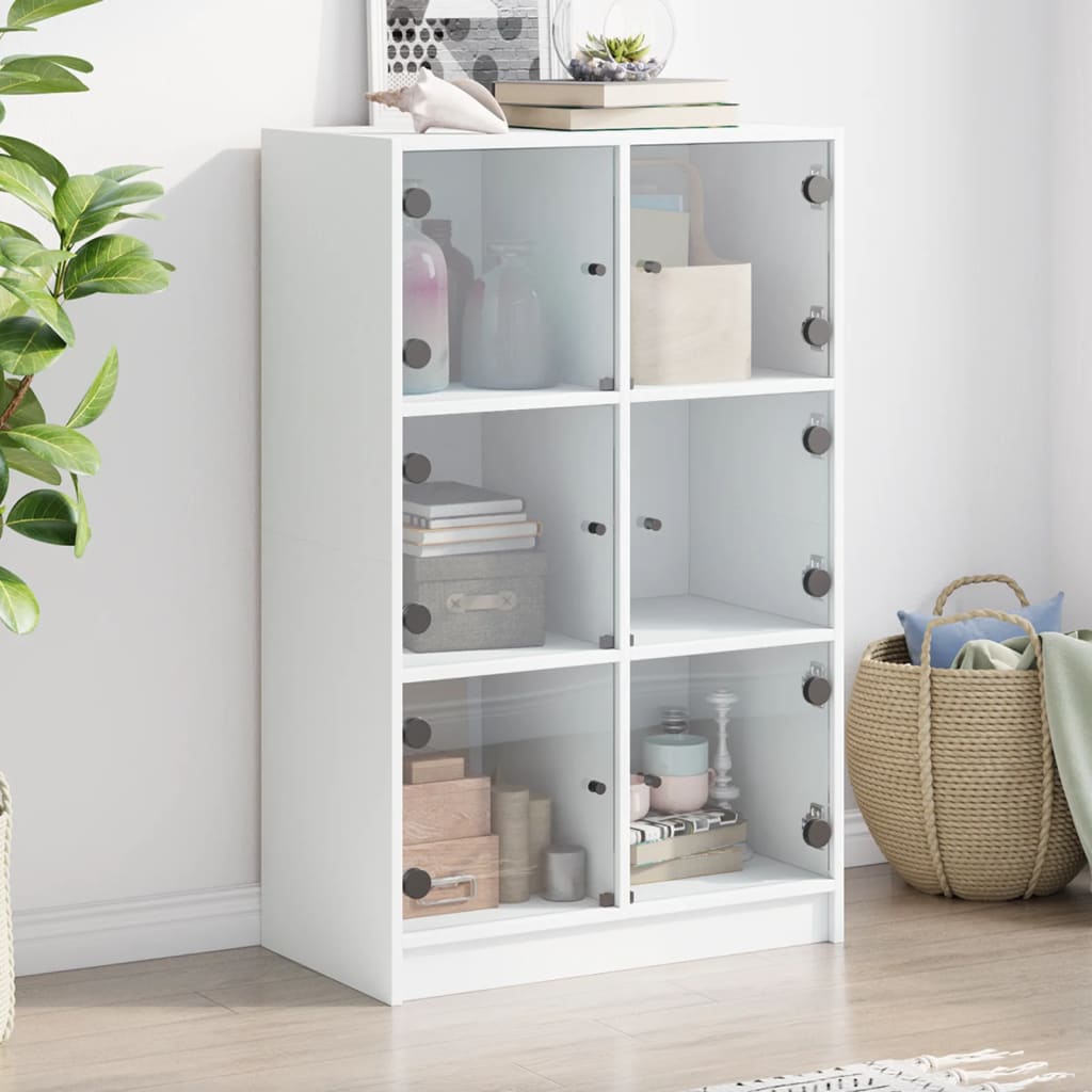 Highboard Weiß 68x37x109 cm
