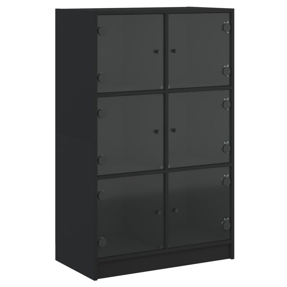 Highboard Schwarz 68x37x109 cm