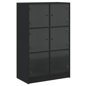 Highboard Schwarz 68x37x109 cm