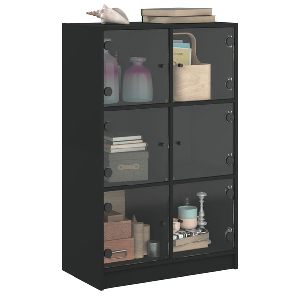 Highboard Schwarz 68x37x109 cm