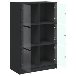 Highboard Schwarz 68x37x109 cm