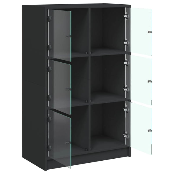 Highboard Schwarz 68x37x109 cm