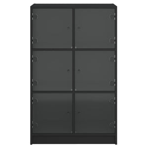 Highboard Schwarz 68x37x109 cm