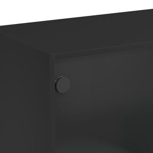 Highboard Schwarz 68x37x109 cm