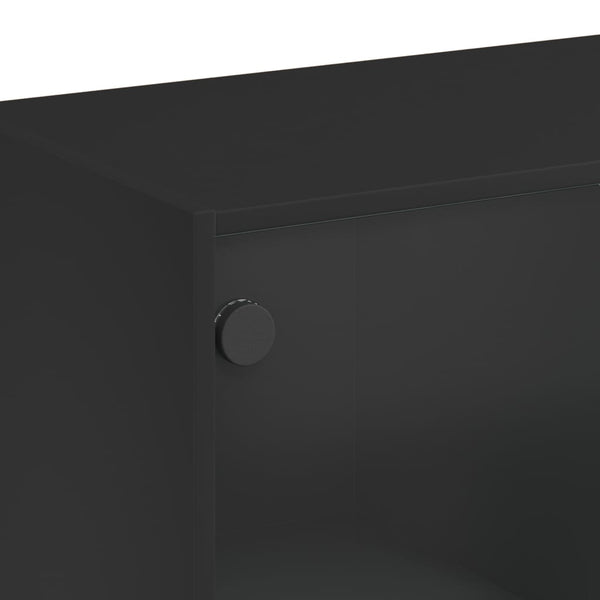 Highboard Schwarz 68x37x109 cm