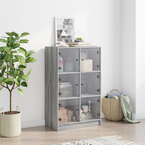 Highboard Grau Sonoma 68x37x109 cm