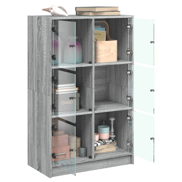 Highboard Grau Sonoma 68x37x109 cm